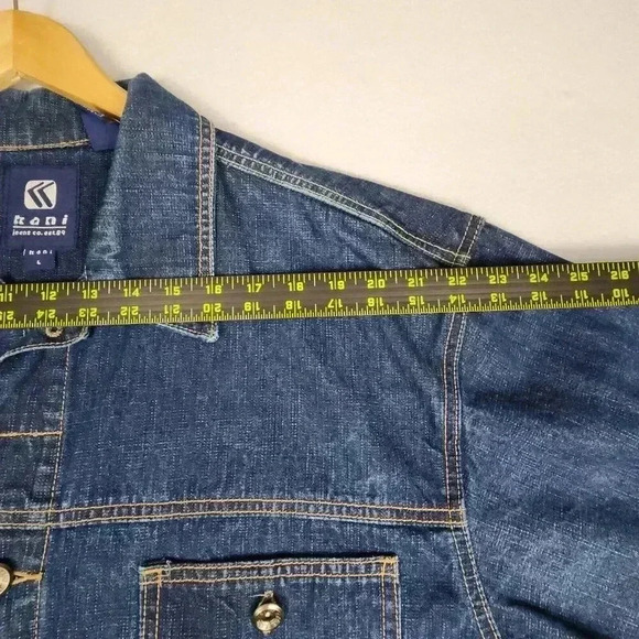 Karl Kani Men's Denim Jean Jacket Large Trucker Button Front Retro HipHop Urban - Picture 14 of 16